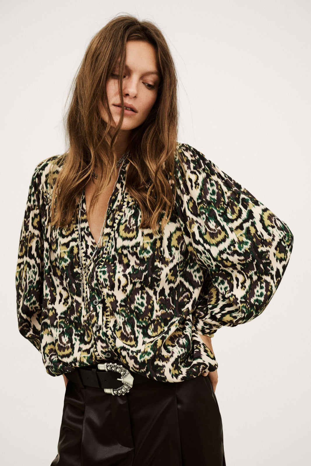 Long-Sleeved Blouse Onada Ecru