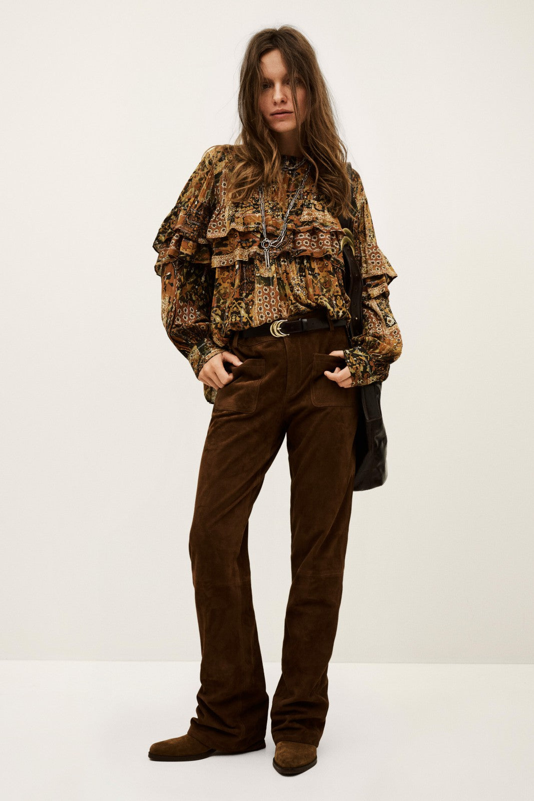 Round-Neck Blouse Pixie Ocre
