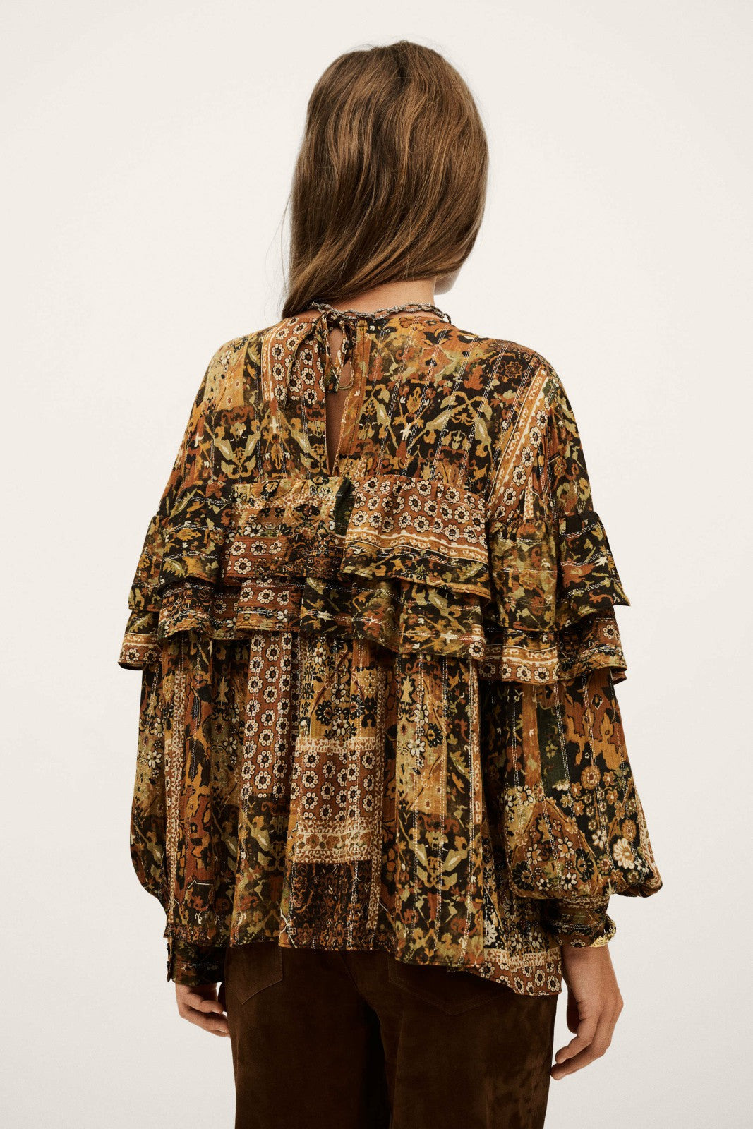 Round-Neck Blouse Pixie Ocre