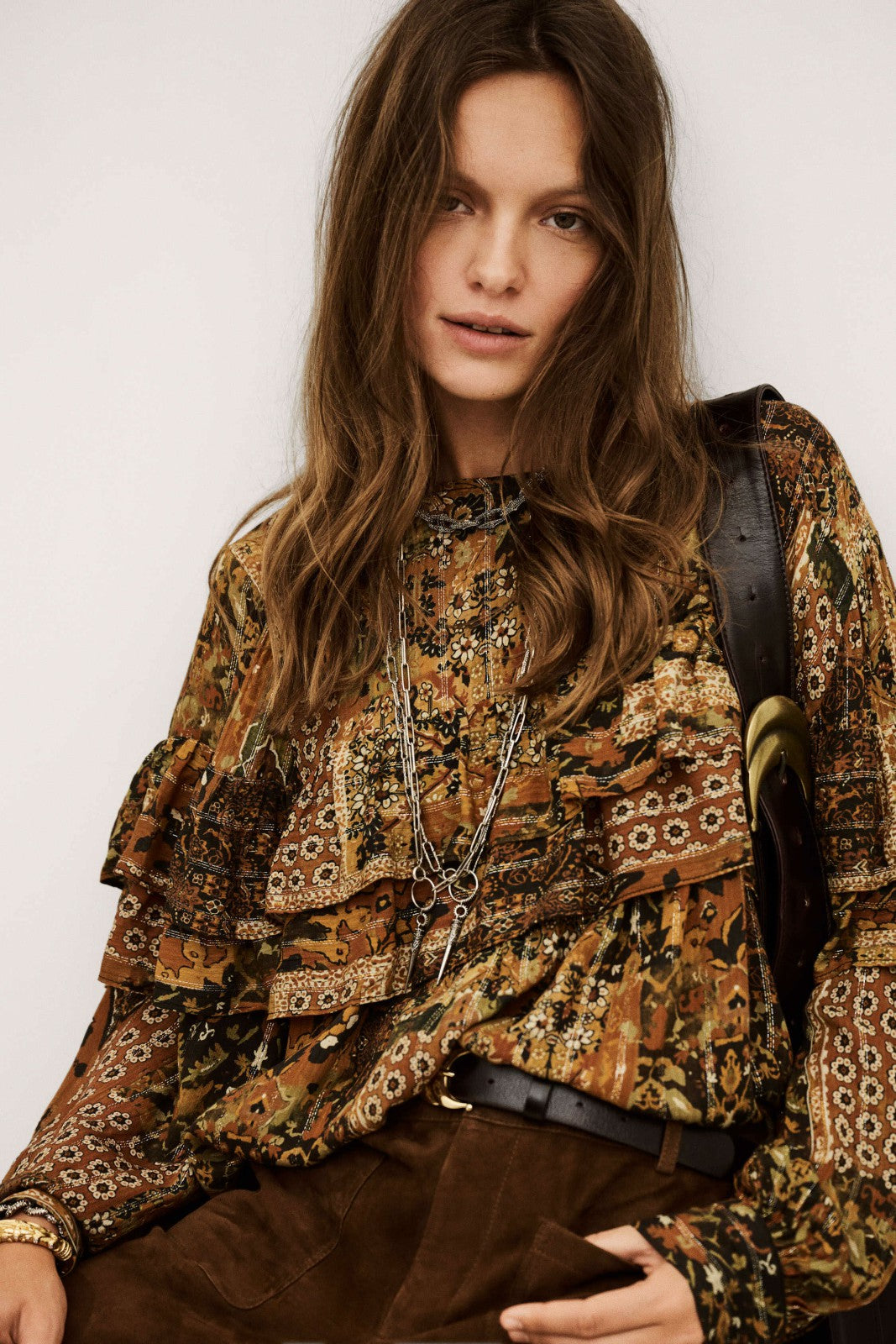 Round-Neck Blouse Pixie Ocre