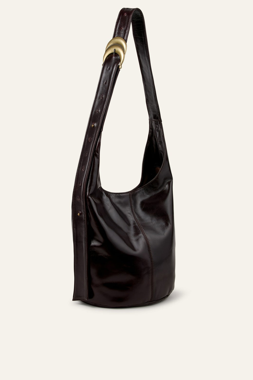 Leather Bucket Bag Youyou Brown