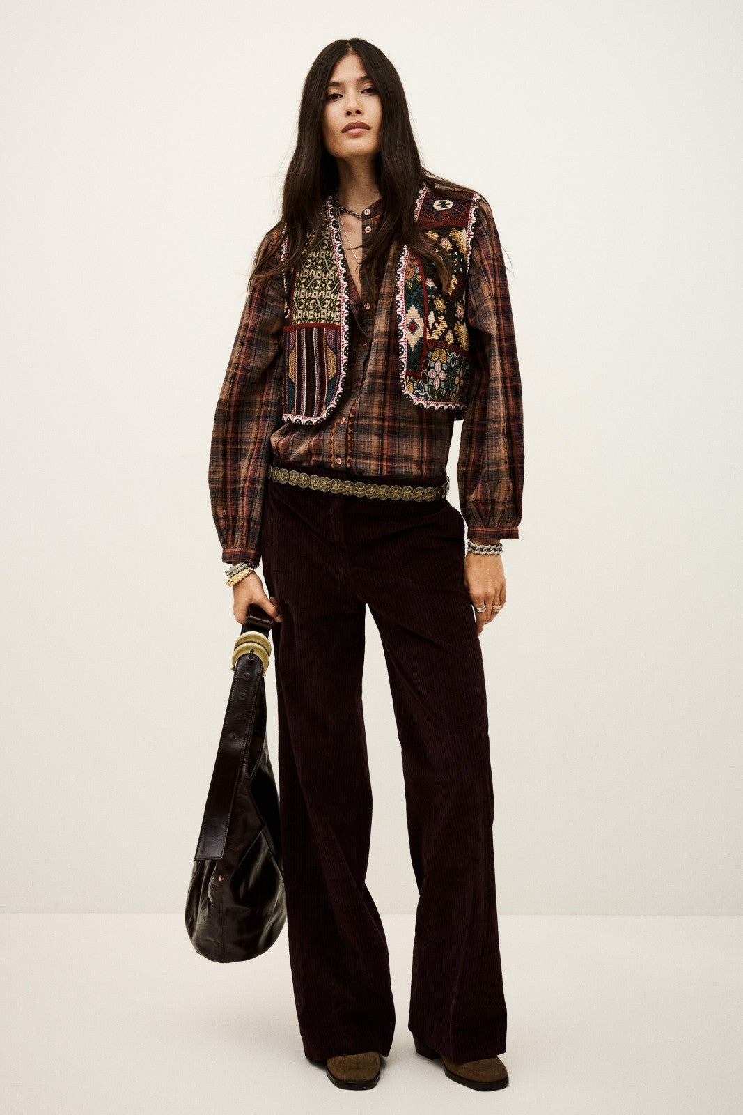 Straight-Leg Trousers Vily Bordeaux