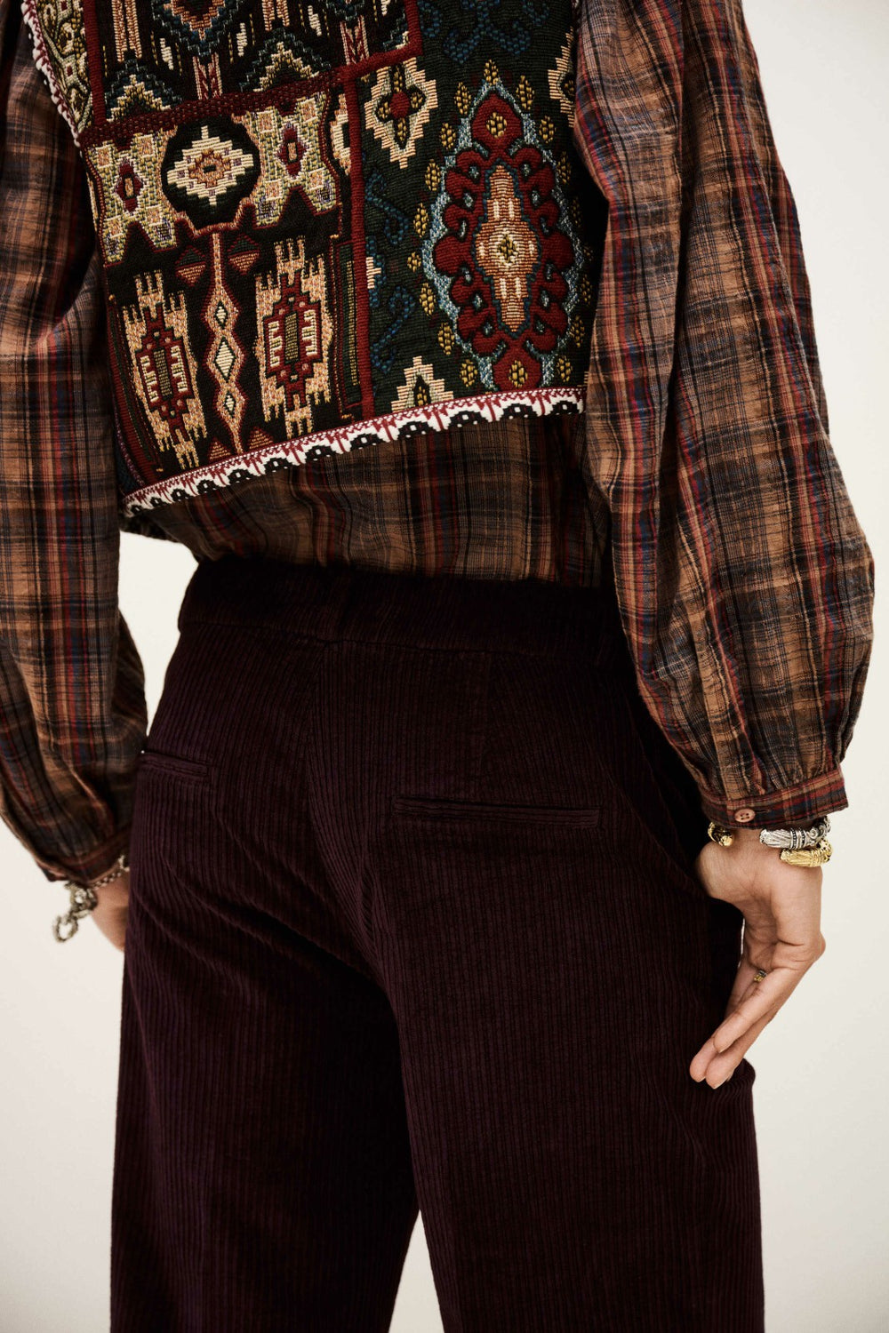 Straight-Leg Trousers Vily Bordeaux