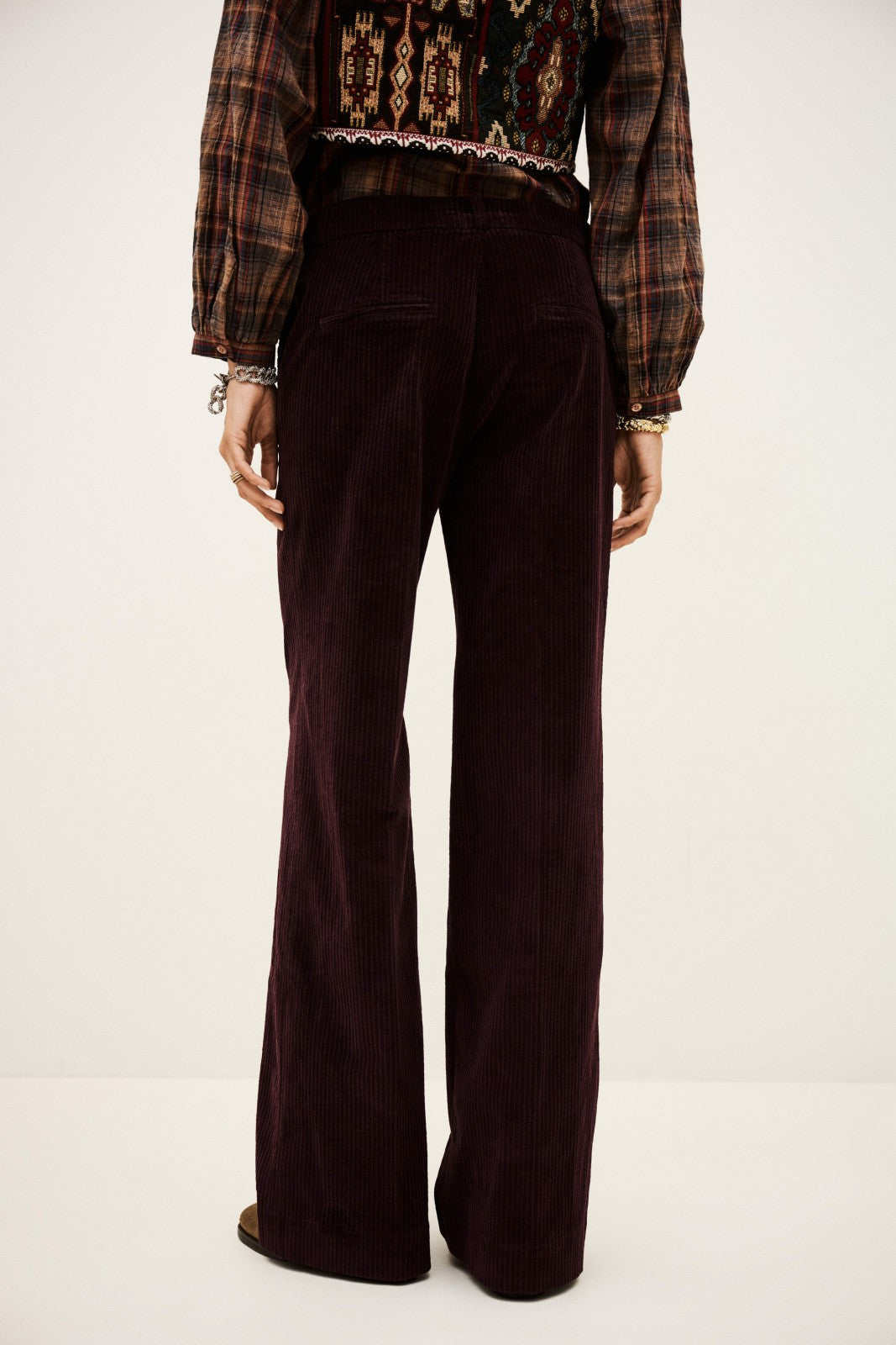 Straight-Leg Trousers Vily Bordeaux