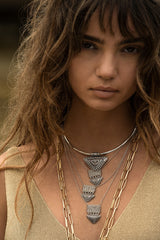 Boho-Style Necklace Jodpur Argent