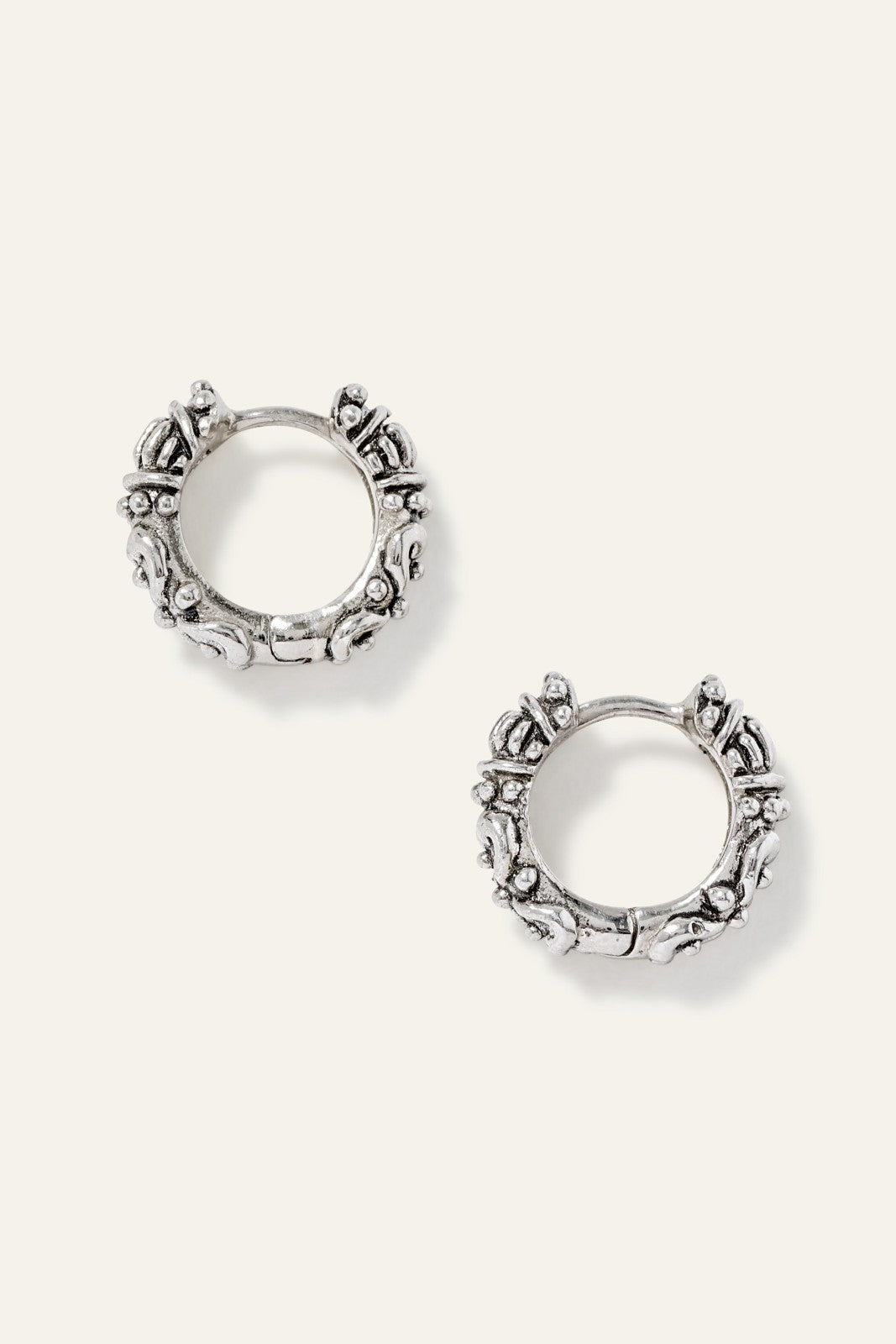 Hoop Earrings Oweva Argent