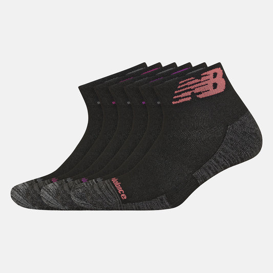 New Balance Performance Cushion Quarter Socks 6 Pack