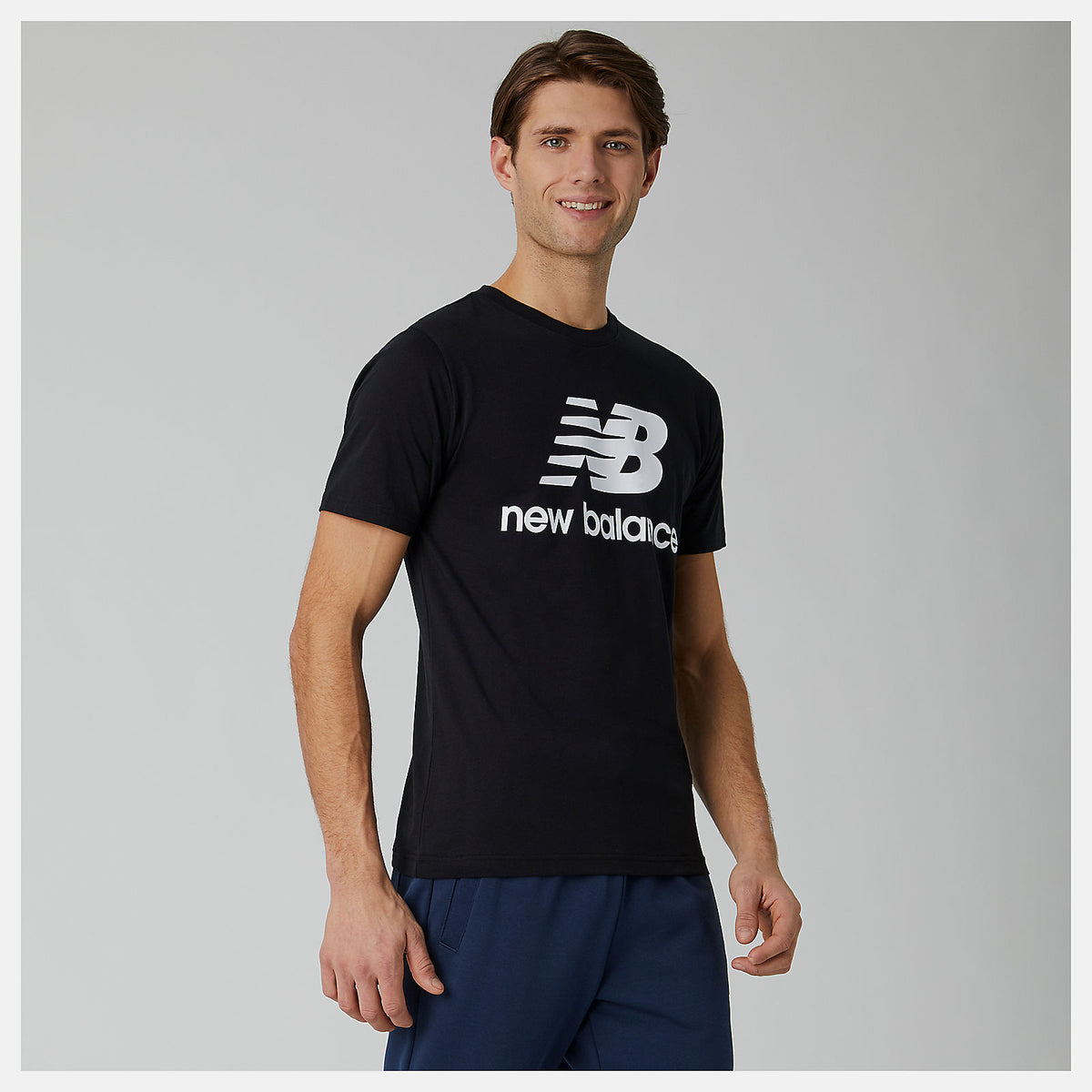 New Balance Essentials Stacked Logo Tee