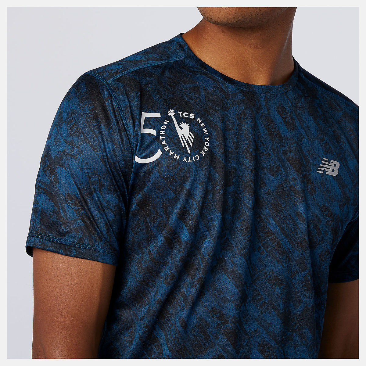 New Balance NYC Marathon Printed Impact Run Short Sleeve