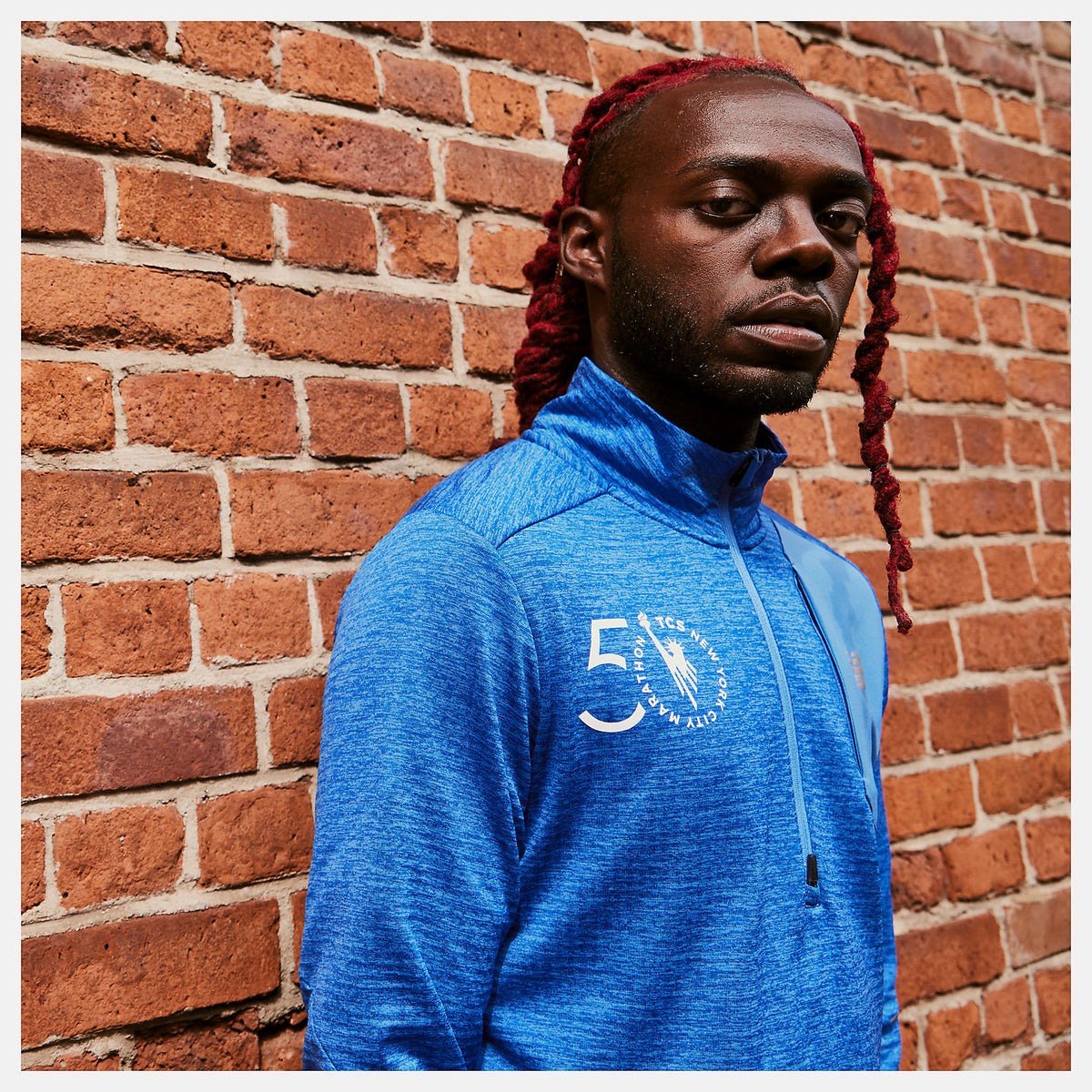 New Balance NYC Marathon Impact Run Grid Back Half Zip