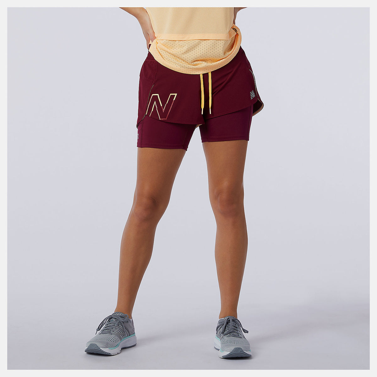 New Balance Printed Impact Run 2 In 1 Short