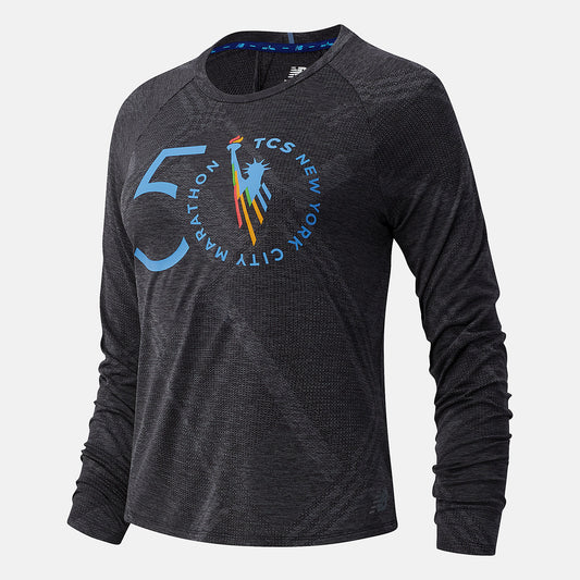 New Balance NYC Marathon Q Speed Fuel Jacquard Long Sleeve