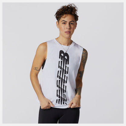 New Balance Relentless Cinched Back Graphic Tank