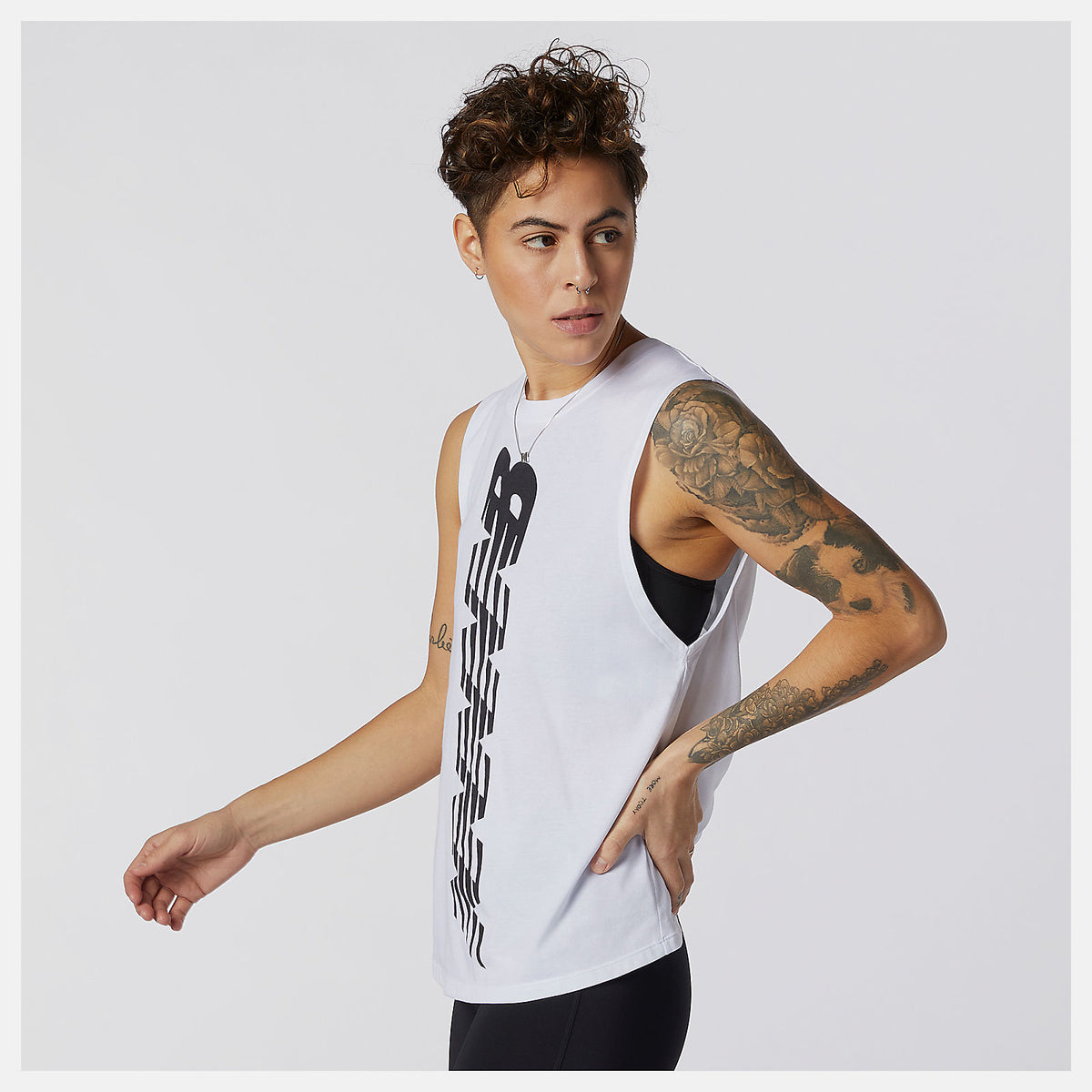 New Balance Relentless Cinched Back Graphic Tank