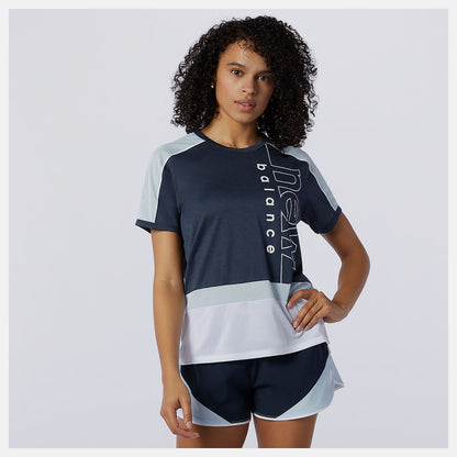 New Balance Printed Fast Flight Short Sleeve Top